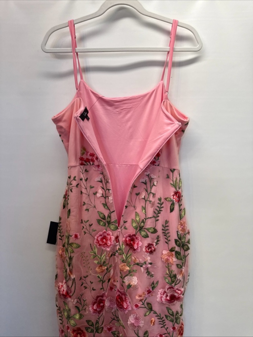 NWT Lulus Sz L Blooming For Love Pink Floral Embroidered Midi Dress Party Prom - Picture 9 of 15